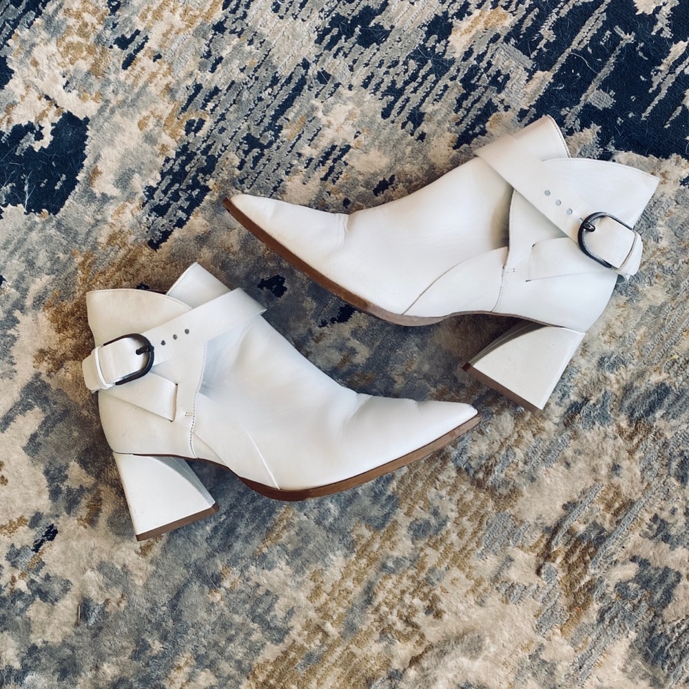 White Ankle Booties